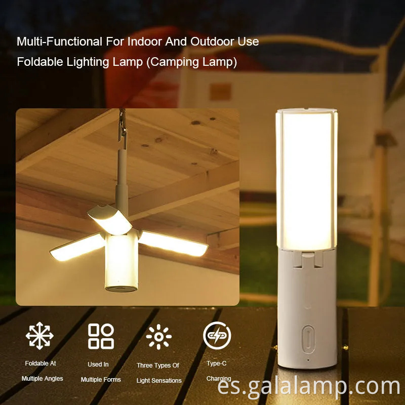 Lámpara de campamento LED inteligente con tecnología de sensor de movimiento